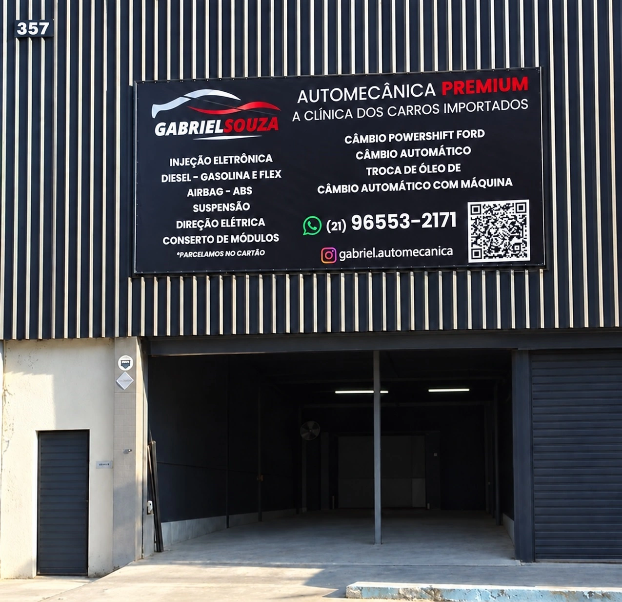 Fachada da Oficina Gabriel Souza Automecânica Premium
